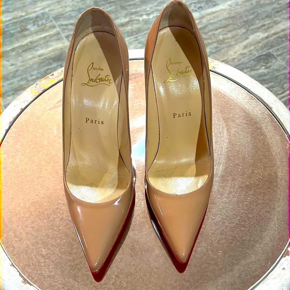 Authentic Christian Louboutin nude Kate 120
